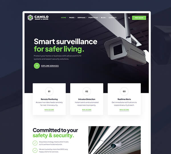 CCTV & Security WordPress Theme