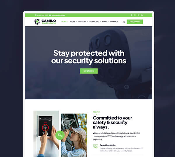 CCTV & Security WordPress Theme